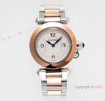 Super clone Cartier Pasha De Cartier 30mm Quartz 2-Tone Rose Gold Watch